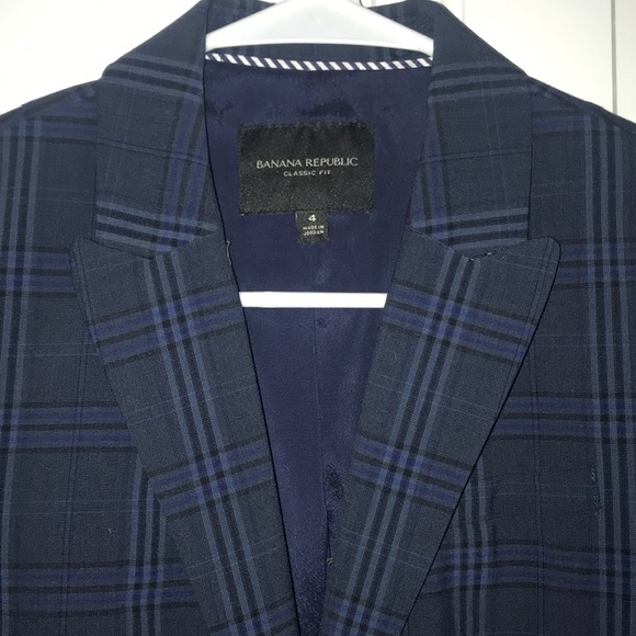 Blue Plaid Blazer - Picture 2 of 3
